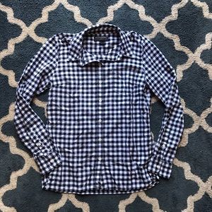Banana Republic black and white gingham shirt